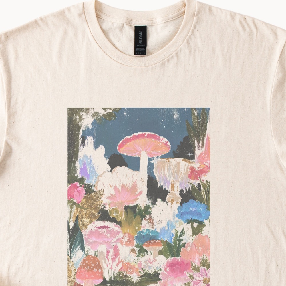 Boho Tee Wildflower Garden Nature Inspired Graphic - Picture 2 of 5